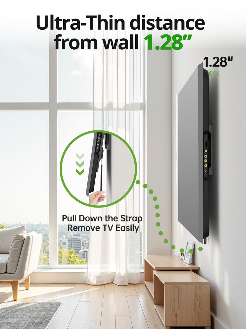USX MOUNT Tilting TV Wall Mount for Most 37"-95" Flat Curved Screen Television, TV Bracket with Max VESA 600x400mm up to 132lbs, Low Profile Tilt Mount for 16", 24" Stud - Image 4